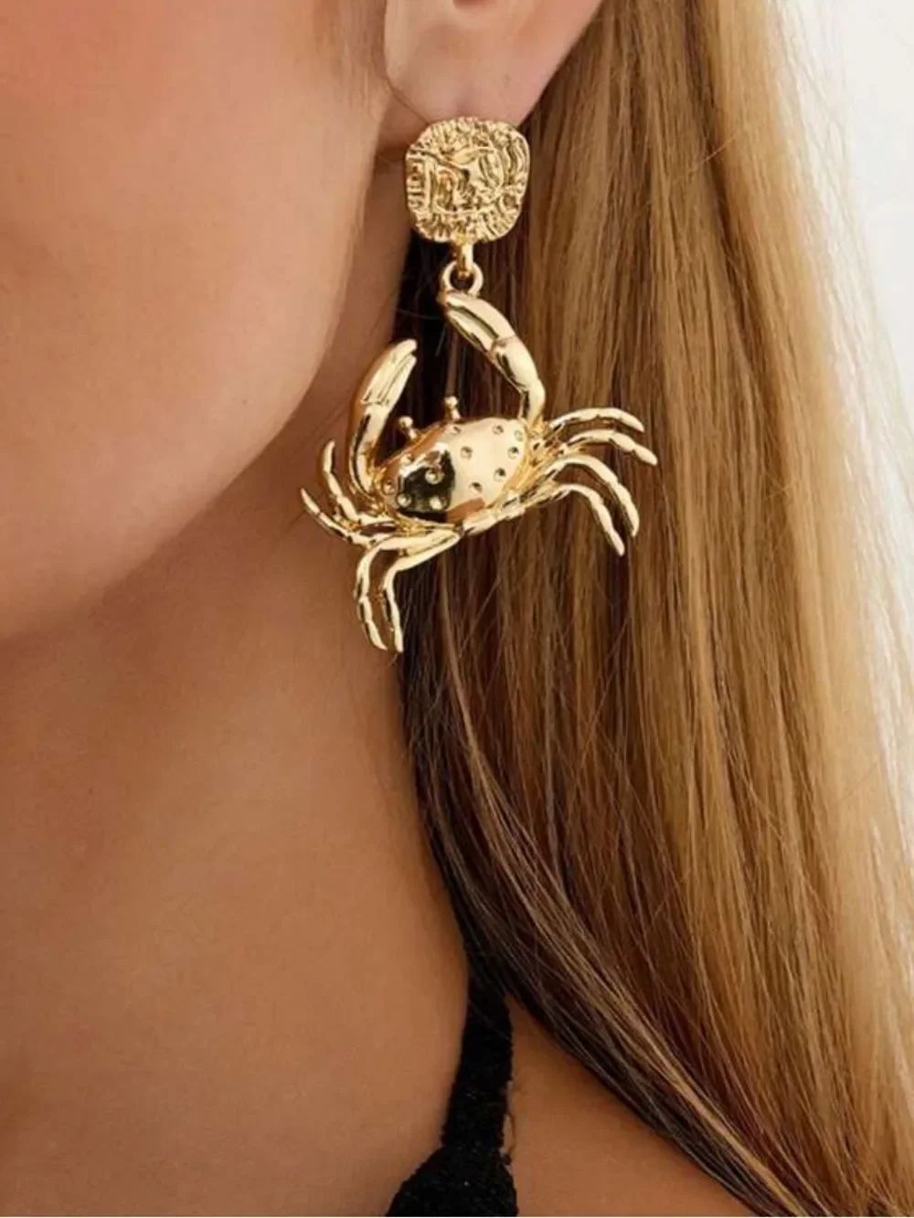 Crab Drop Earrings N2222